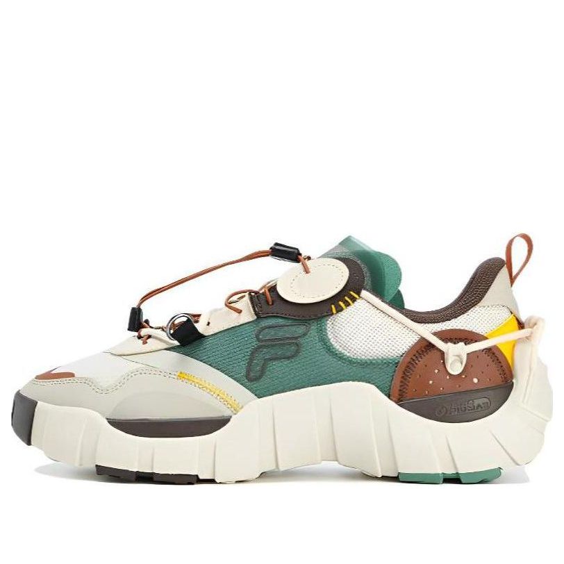 FILA FUSION Bone Sneakers 'White Green Brown' T12M321201FBA