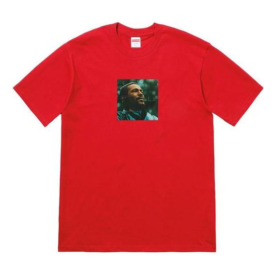 Supreme FW18 Marvin Gaye Tee Red Character Printing Short Sleeve Unisex SUP-FW18-1183
