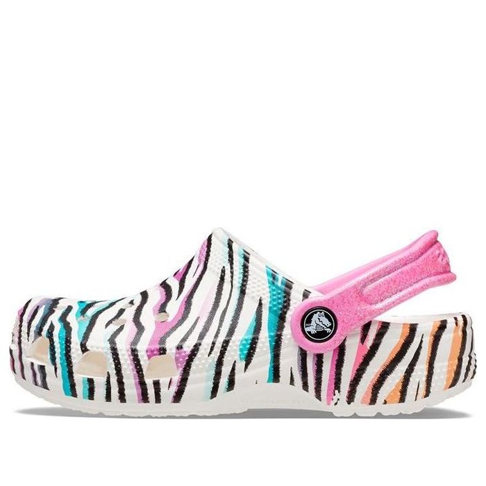(GS) Crocs Classic Animal Print Clogs 'White Multi' 207600-94S