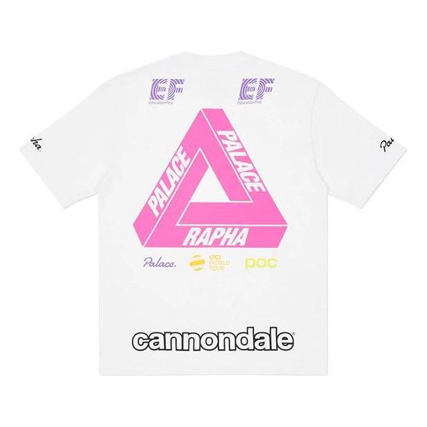 PALACE Rapha Crossover Off Bike Alphabet Logo Round Neck Short Sleeve Unisex White P19TS323