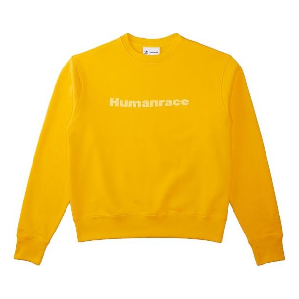adidas x Pharrell Humanrace Logo Sweatshirt 'Yellow' HI5544