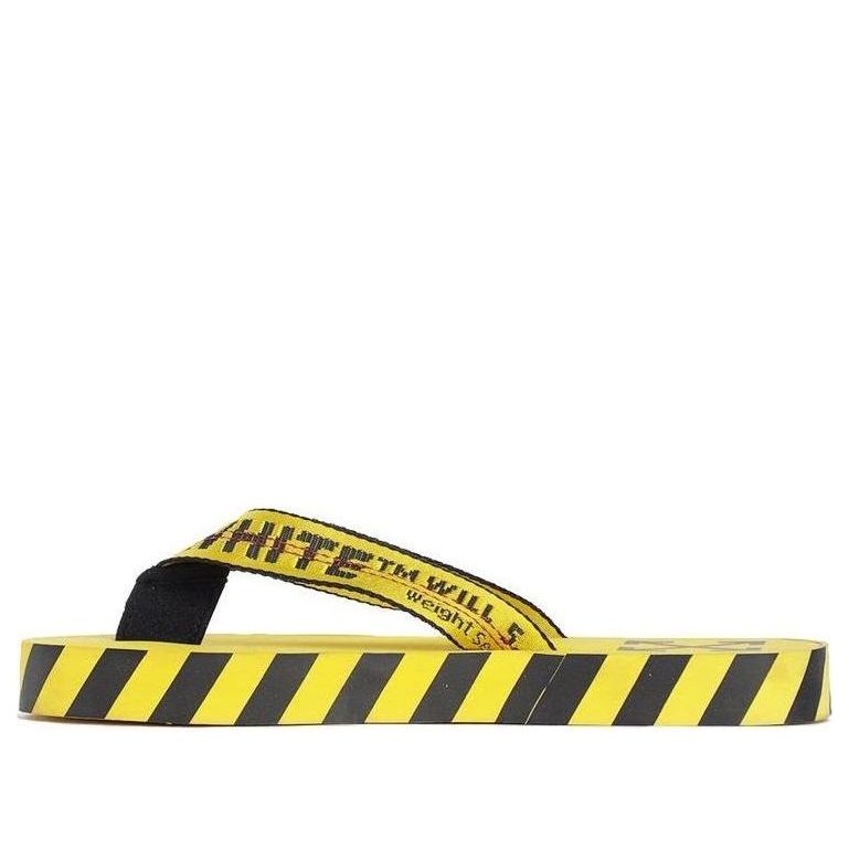 Off-White Flip Flops 'Graphic Print - Yellow' OMIA131S20D270206000