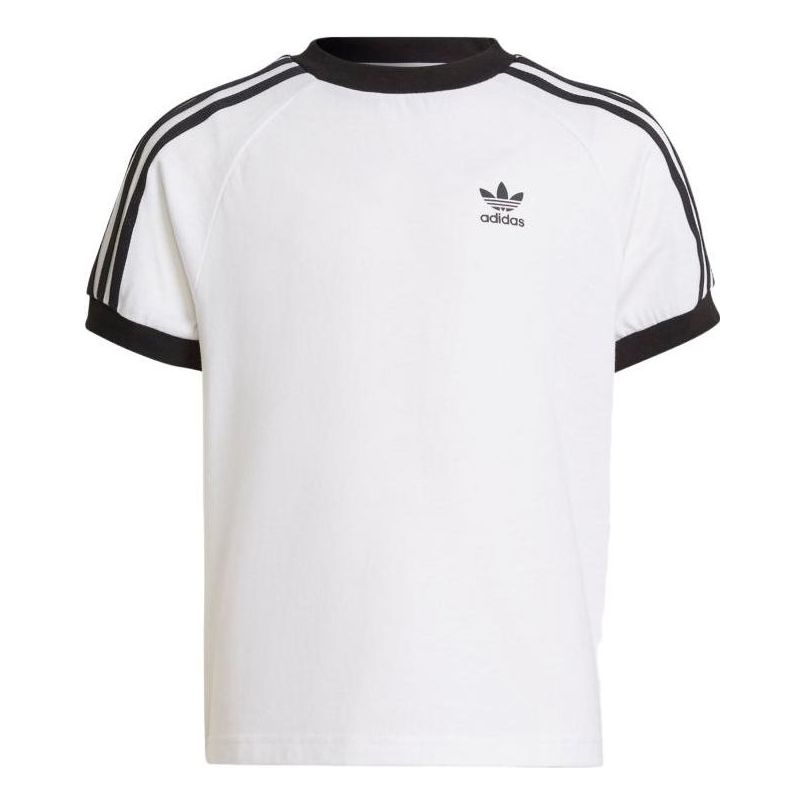 (GS) adidas Adicolor 3-Stripes T-Shirt 'White Black' HK2912