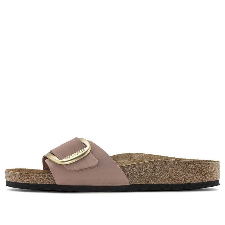 (WMNS) Birkenstock Madrid Big Buckle Nubuck Leather Narrow Fit Sandals 'Old Rose' 1024039