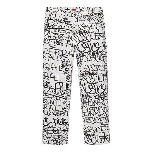Supreme FW18 COMME des GARCONS Shirt Canvas Painter Pant White CDG SUP-FW18-417