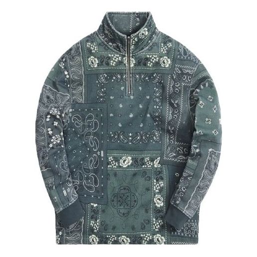 KITH Deconstructed Bandana Quarter Zip 'Stadium' KH2651-302