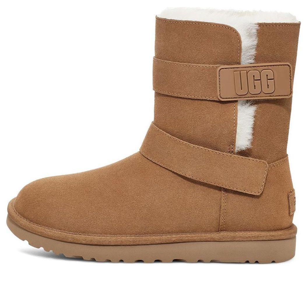 (WMNS) UGG Bailey Graphic Logo Strap Boot 'Brown' 1137074-CHE