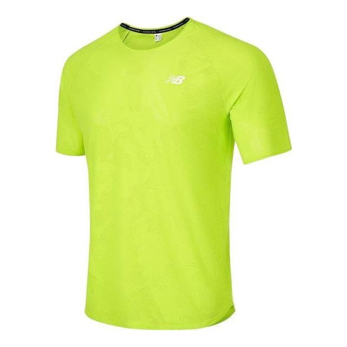 New Balance Q Speed Jacquard Short Sleeve 23 Tee 'Solar Yellow' MT33281-THW