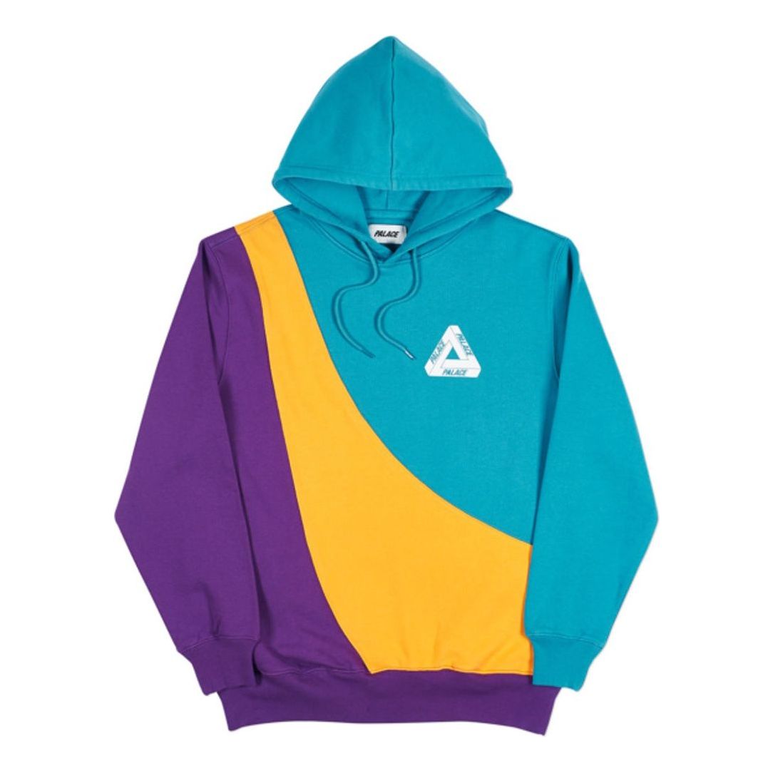 PALACE Sweeper Hood Teal/Gold/Purple Colorblock Unisex P14CS018