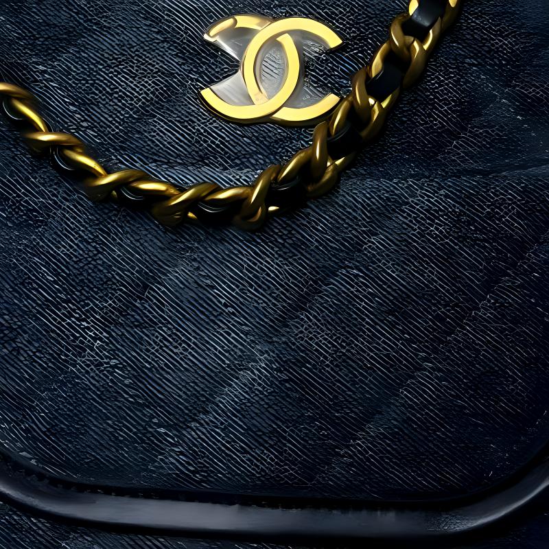 CHANEL Denim With Leather Crossbody Bag, Shoulder Bag Women's Blue