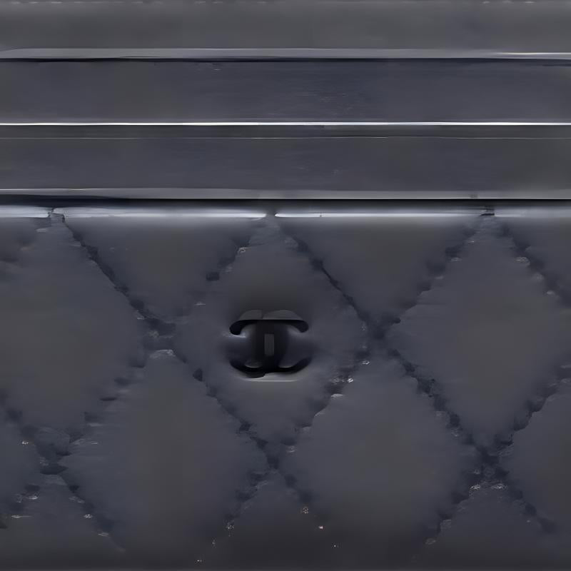 CHANEL Calfskin Card Holder Women's Black