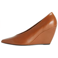 Loro Piana Viola Wedge Heel High Heels 8cm Women's Brown