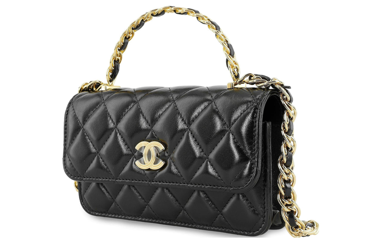 CHANEL Classic Flap CF Lambskin Shoulder Bag Crossbody Bag Regular Women's Black