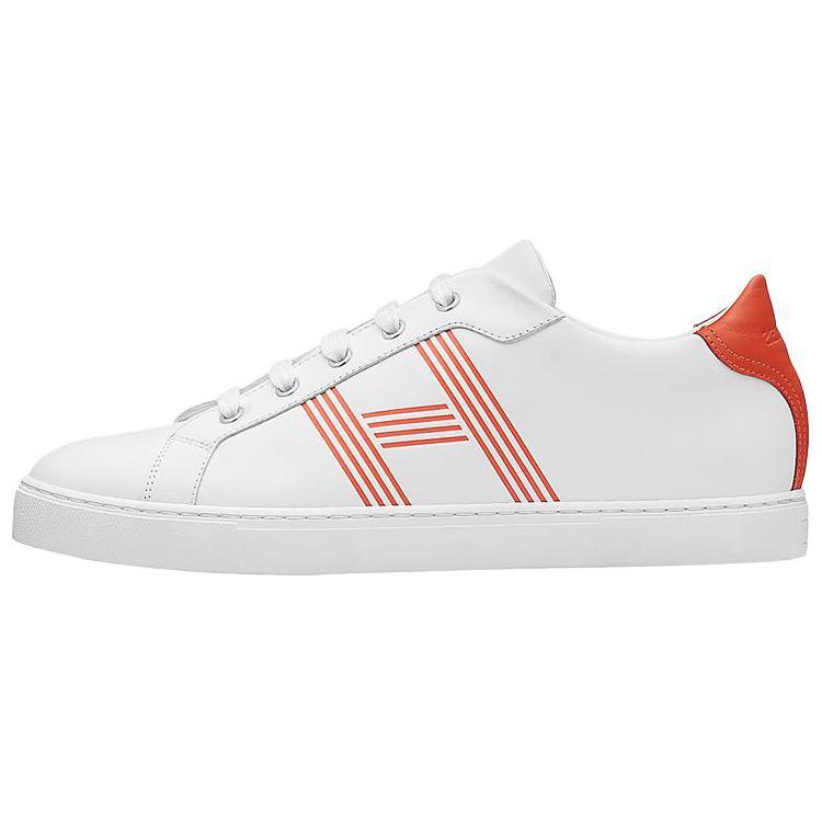 HERMES Avantage Low Top Stylish Skateboarding Shoes Men's White Orange
