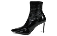 PRADA 90mm Patent Leather Effect Ankle Boots 'Black' Women's