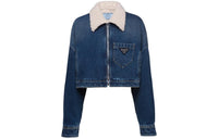 PRADA Cropped Coats Women's Blue