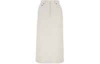 PRADA High-Waist Denim Midi Skirt