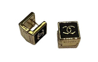 CHANEL Stud Earrings Unisex Gold