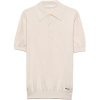 PRADA Logo Jacquard Short Sleeved Polo Shirt