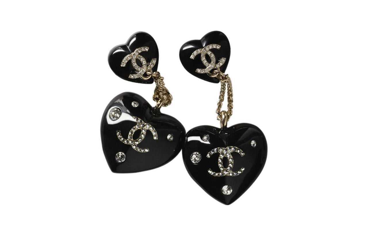 CHANEL Earrings Women's Black