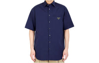 PRADA Triangle Enamel Logo Buttoned Shirt