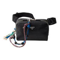 PRADA Leather Crossbody Bag Shoulder Bag Men's Black