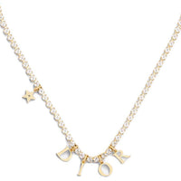 DIOR Metal Necklaces Women's Gold