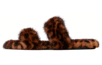 SAINT LAURENT Slip Resistant Slide Slippers Men's Leopard Print