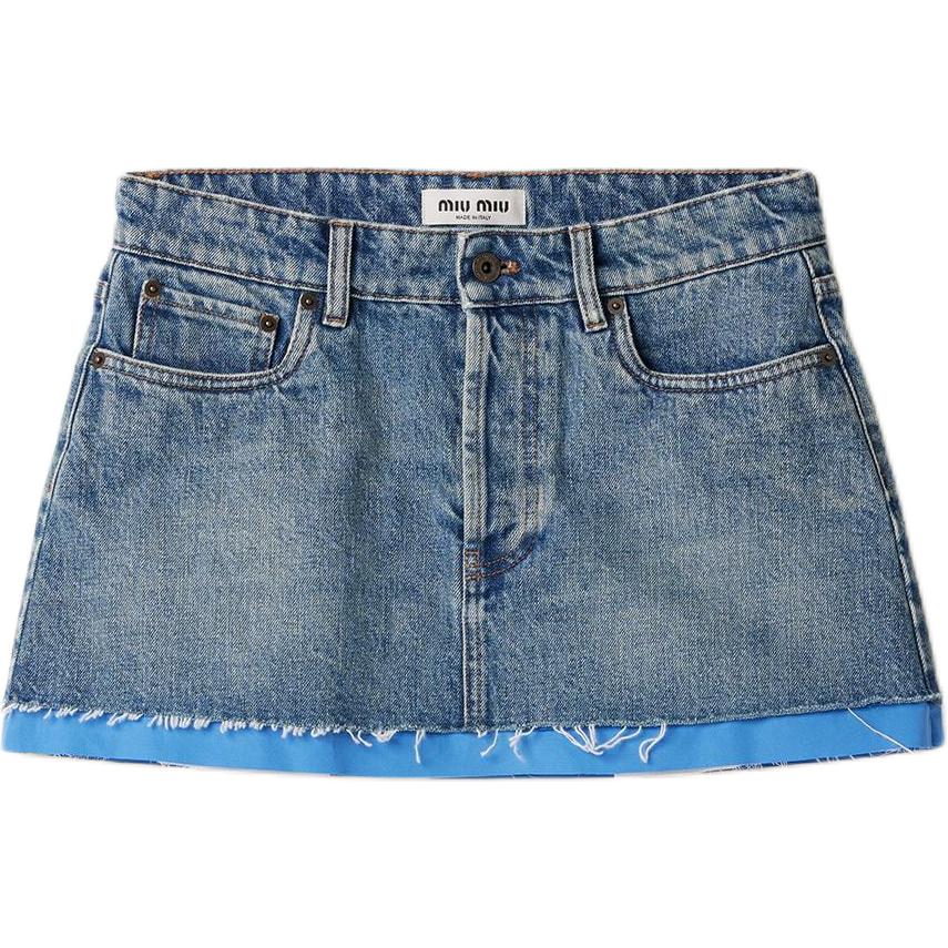 MIU MIU Denim Mini Skirt