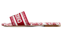 DIOR Dway Slide Slippers Women's Red/White