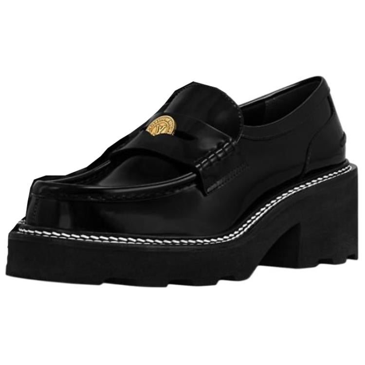 LOUIS VUITTON Beaubourg Loafers Women's Black