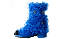 CHANEL Ankle Boots Women's Blue