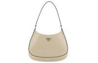 PRADA Leather One Shoulder Handbag Women's Apricot