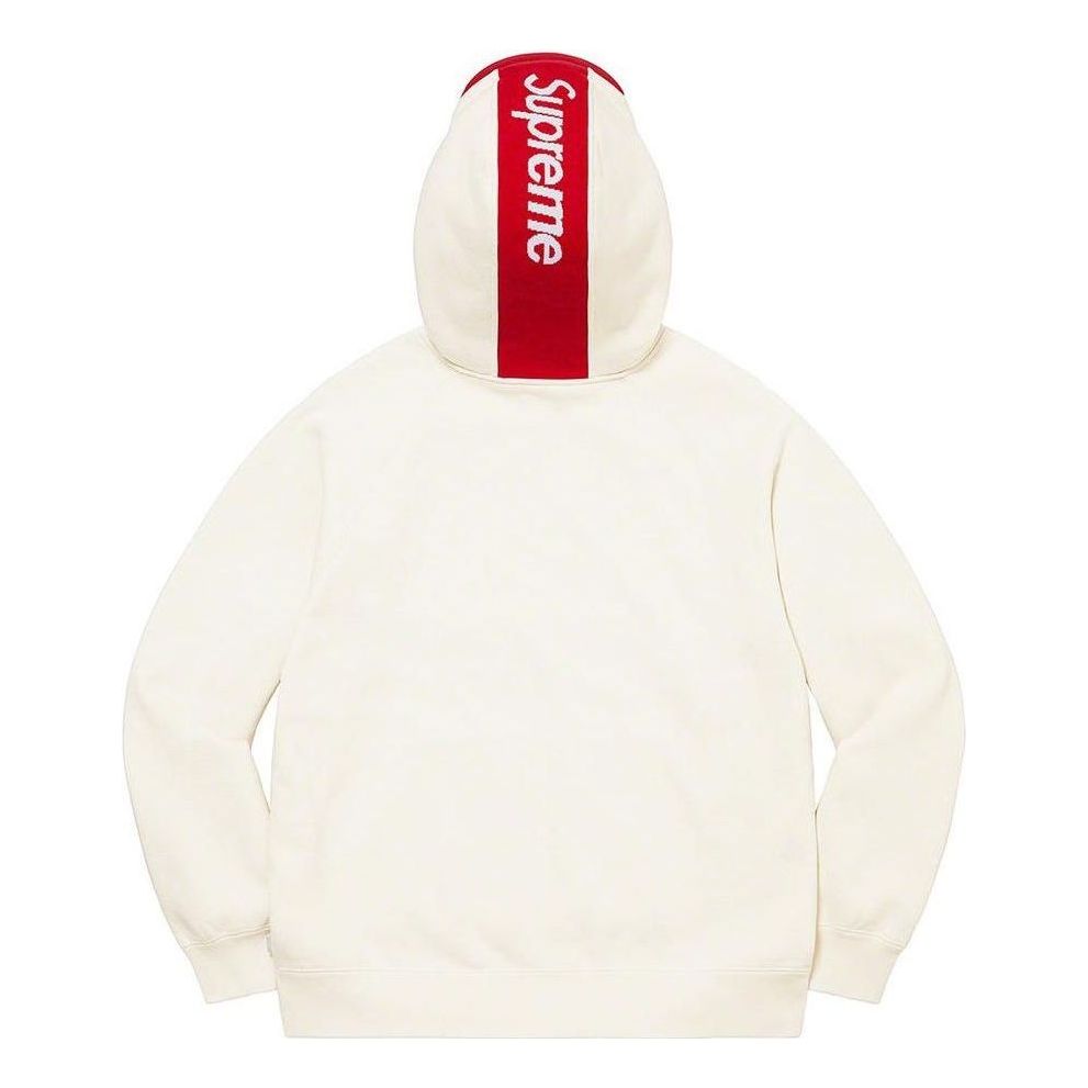 Supreme Brim Zip Up Hooded Sweatshirt 'White Red' SUP-FW22-814
