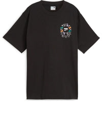 (WMNS) PUMA Youth Graphic T-shirt 'Black' 626119-51