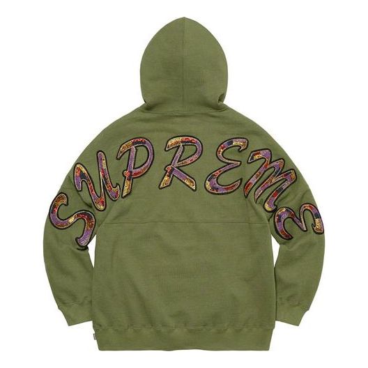 Supreme Beaded Hooded Sweatshirt 'Olive Green' SUP-SS22-606
