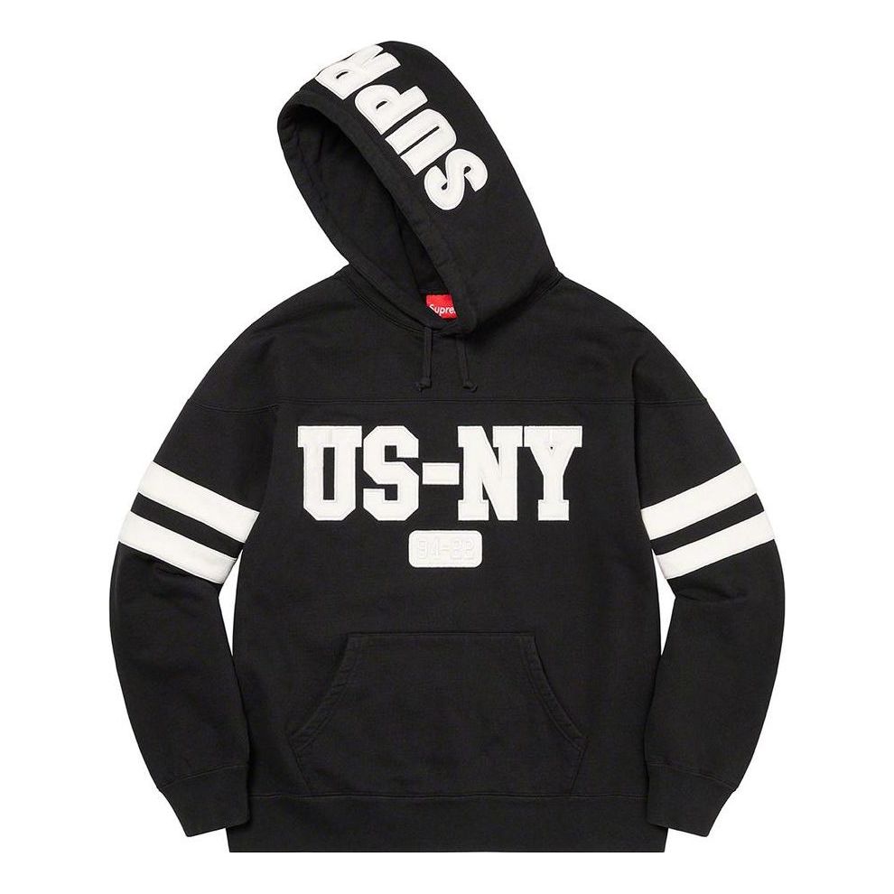 Supreme US-NY Hooded Sweatshirt 'Black White' SUP-FW22-611