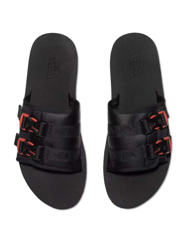 (WMNS) THE NORTH FACE Trekking Base Camp Strap Slides 'Black Red' 819W-IH7