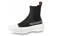 LOUIS VUITTON Squad Platform Shoes Women's Black White