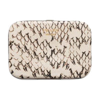PRADA Leather Card Holder Card Holder Women's Stone Gray