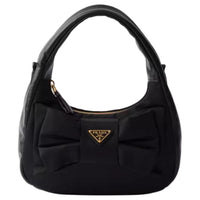 PRADA Recycled Nylon One Shoulder Handbag Small Size Women's Black