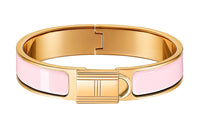 HERMES Bangles Women's Pink/Gold