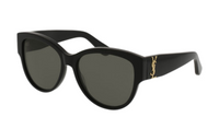 SAINT LAURENT SL M3 55 Grey & Black Sunglasses