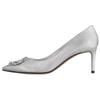 LOUIS VUITTON Met Slim Heel High Heels 6.5cm Women's Silver
