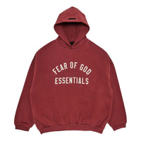 Fear of God Essentials Fleece Hoodie 'Crimson' 192HO246256F