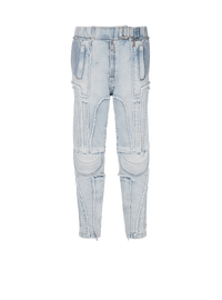 Balmain Men's Motor Rider Tapered Denim Pants