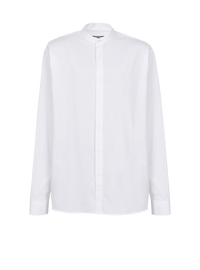 Balmain Men's Mao Collar Cotton Shirt