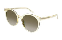 SAINT LAURENT Oval Sunglasses Women's Transparent