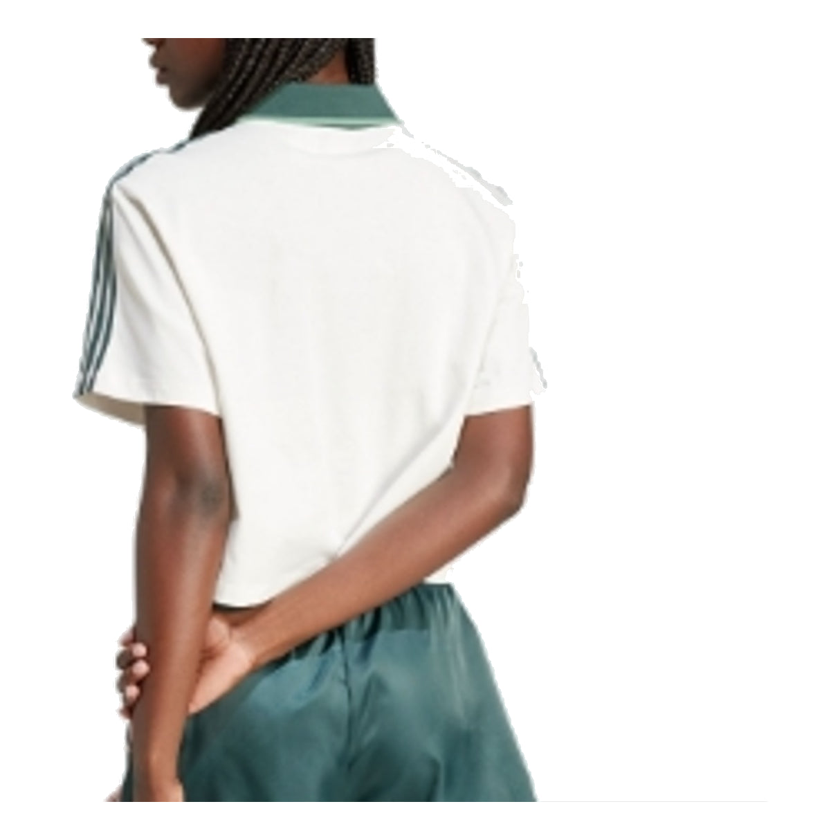 (WMNS) adidas Loose Crop Polo Shirt Asia Sizing 'White' IX3555