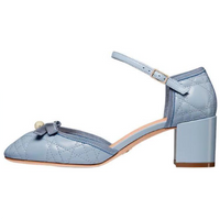 DIOR Chunky Heel High Heels 5.5cm Women's Blue